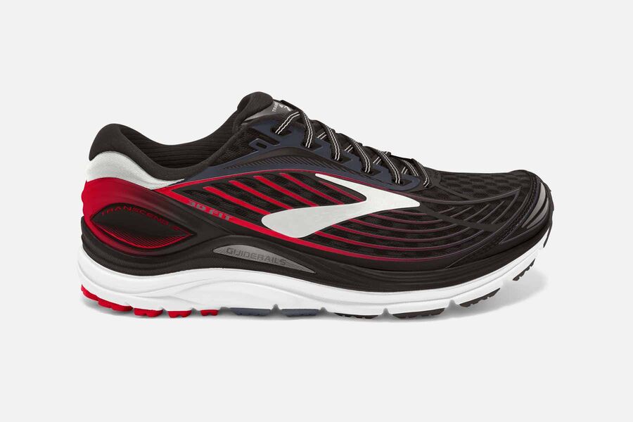 Zapatillas Running Brooks Transcend 4 Hombre Negras/Rojas Baratas NDAG24309